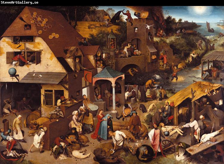 BRUEGEL, Pieter the Elder Netherlandish Proverbs (mk08)